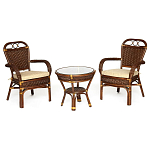 Комплект террасный из ротанга Eloise коричневый варинант исполнения - 1 | Loft Concept в Барнауле