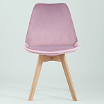 Стул с мягким велюровым сиденьем Arvika Pink варинант исполнения - 3 | Loft Concept в Барнауле