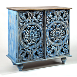 Комод с резным фасадом Blue Carved Chest of Drawers варинант исполнения - 2 | Loft Concept в Барнауле