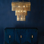 Люстра трёхъярусная золотого цвета Metal Tentacles варинант исполнения - 3 | Loft Concept в Барнауле