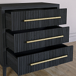 Комод Primo с 3 выдвижными ящиками Черный дуб варинант исполнения - 6 | Loft Concept в Барнауле