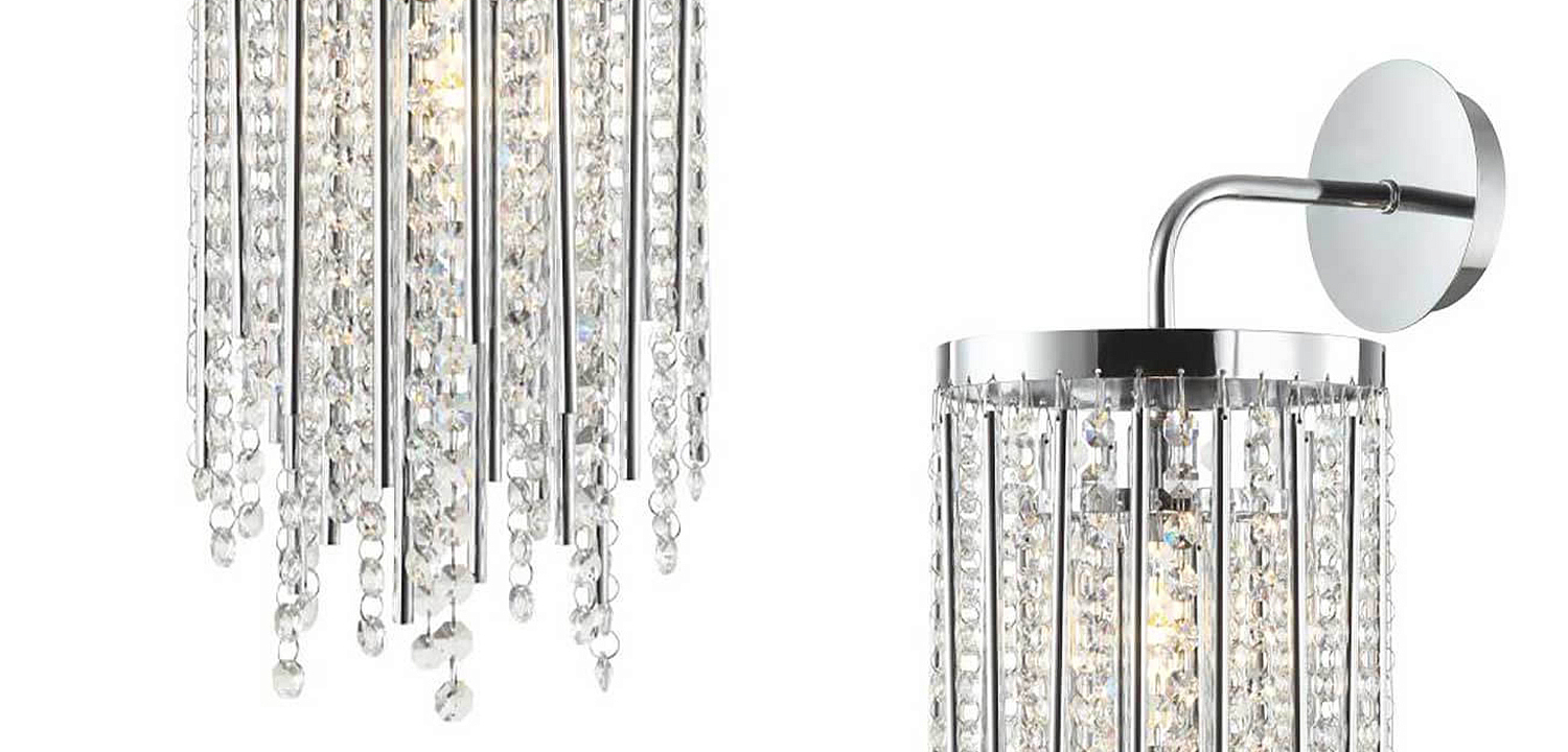 Бра Crystal Wind Chimes Chrome Wall Lamp Бра Crystal Wind Chimes Chrome Wall Lamp - Loft-Concept в Барнауле