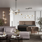 Светодиодный подвесной светильник Rovelly Black варинант исполнения - 3 | Loft Concept в Барнауле