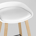 Барный стул на ножках из натурального дерева Boras White варинант исполнения - 7 | Loft Concept в Барнауле