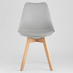 Стул с основой из пластика и мягким сиденьем Arvika Grey варинант исполнения - 2 | Loft Concept в Барнауле