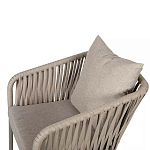 Стул серо-бежевый с декоративным плетением на спинке и подлокотниках Chair Weave варинант исполнения - 8 | Loft Concept в Барнауле