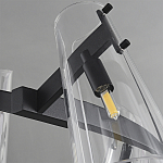 Люстра светодиодная с 8-ю прозрачными плафонами из акрила и стали Glass Cylinder Black варинант исполнения - 6 | Loft Concept в Барнауле