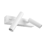 Бра с двумя цилиндрическими повортными спотами белого цвета Trumpet tube варинант исполнения - 2 | Loft Concept в Барнауле