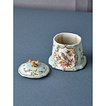 Шкатулка голубого цвета с рисунком и состаренным эффектом Eden Garden варинант исполнения - 6 | Loft Concept в Барнауле