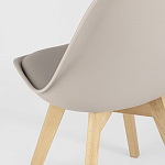 Стул с основой из пластика и мягким сиденьем Arvika Beige варинант исполнения - 6 | Loft Concept в Барнауле