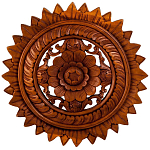 Панно из дерева круглое Flower Panel With Trees варинант исполнения - 1 | Loft Concept в Барнауле