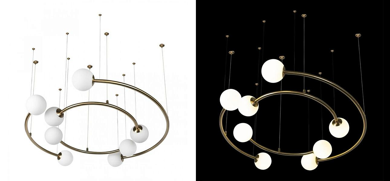 Дизайнерская Модульная Люстра PLANETARY two rings Gold 80 см Дизайнерская Модульная Люстра PLANETARY two rings Gold 80 см - Loft-Concept в Барнауле