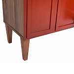 ТВ-тумба красная из массива бука с 2-мя дверками и ящиком Wenge Light варинант исполнения - 6 | Loft Concept в Барнауле