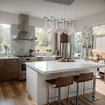 Люстра с 9-ю прозрачными плафонами из стекла в форме капли на прямоугольном потолочном основании цвета хром Lucid Rain  варинант исполнения - 11 | Loft Concept в Барнауле