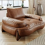 Кресло кожаное с деревянным каркасом Medieval Furniture варинант исполнения - 4 | Loft Concept в Барнауле