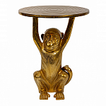 Столик с подстольем в виде обезьянки Bombay Gold варинант исполнения - 2 | Loft Concept в Барнауле