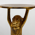 Столик с подстольем в виде обезьянки Bombay Gold варинант исполнения - 4 | Loft Concept в Барнауле