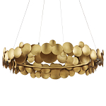 Люстра круглая из многослойных золотых дисков Metal Disc Chandelier варинант исполнения - 5 | Loft Concept в Барнауле