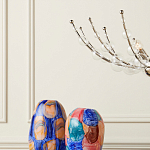 Люстра  с круглыми прозрачными шарами на серебряном каркасе Silver Stalk варинант исполнения - 3 | Loft Concept в Барнауле