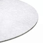 Круглый обеденный стол с белой мраморной столешницей White Tabletop on Black Base варинант исполнения - 6 | Loft Concept в Барнауле