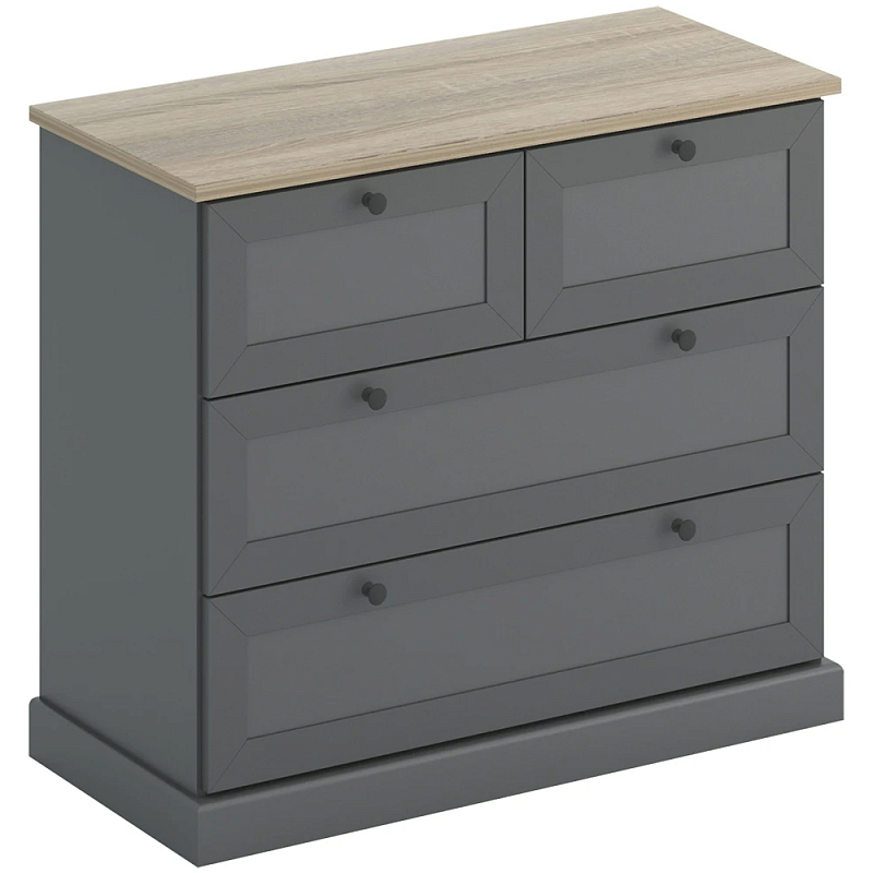 Комод с 4-мя ящиками Percent Chest of Drawers Серый Древесина Комод с 4-мя ящиками Percent Chest of Drawers Серый Древесина в Барнауле | Loft Concept