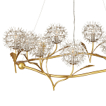 Люстра круглая с декором в виде цветков одуванчика Hanging Dandelion варинант исполнения - 2 | Loft Concept в Барнауле