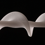 Люстра горизонтальная с волнистым белым плафоном Golden Swirl варинант исполнения - 7 | Loft Concept в Барнауле