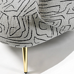 Кресло мягкое с принтом на золотистых ножках Onlooker варинант исполнения - 2 | Loft Concept в Барнауле