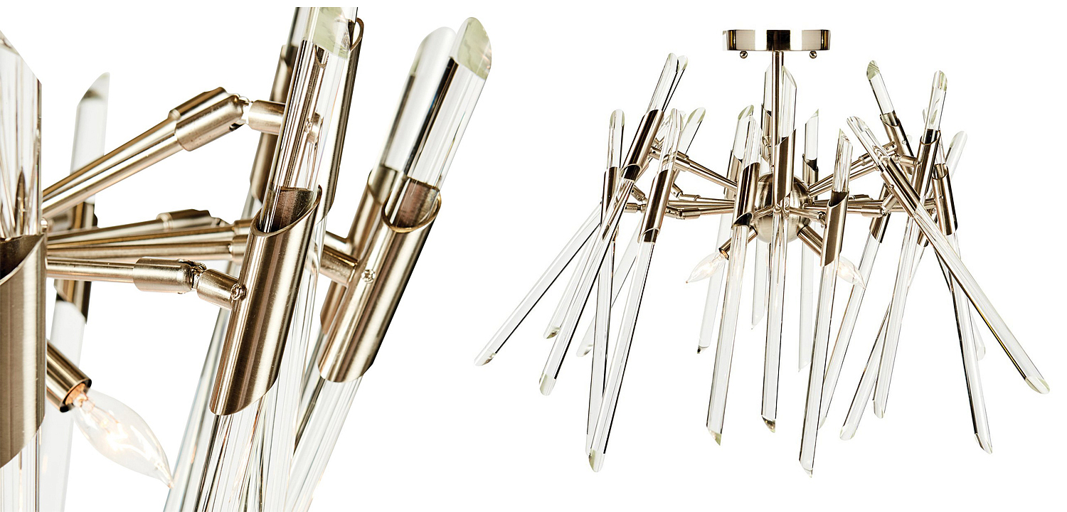 Потолочный светильник Ice Rods Chandelier nickel Потолочный светильник Ice Rods Chandelier nickel - Loft-Concept в Барнауле