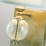 Бра со стеклянным шарообразным декором с пузырьками и бежевым абажуром Feiss варинант исполнения - 3 | Loft Concept в Барнауле