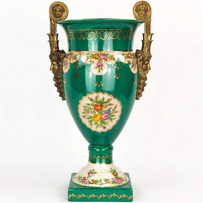 Фарфоровая ваза Emerald Goblet Изумрудный Бронза Фарфоровая ваза Emerald Goblet Изумрудный Бронза в Барнауле | Loft Concept