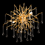 Бра с лучеобразным основанием и подвесками из прозрачного стекла в виде длинных капель Droplet Chandelier варинант исполнения - 2 | Loft Concept в Барнауле