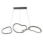 Люстра подвесная  5-ю асимметричными кольцами черного цвета Ring Horizontal варинант исполнения - 1 | Loft Concept в Барнауле