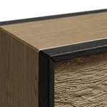 ТВ тумба 2 двери и 2 ящика с подсветкой на рельефном фасаде Warm Industrial варинант исполнения - 6 | Loft Concept в Барнауле