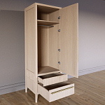 Узкий Шкаф Primo с 2 выдвижными ящиками Светлый дуб варинант исполнения - 7 | Loft Concept в Барнауле