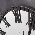 Часы настенные зеркальные с чёрным металлическим циферблатом Mirror Tower Clock варинант исполнения - 4 | Loft Concept в Барнауле