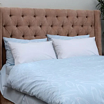 Постельное белье голубого цвета из перкаля с принтом 200х220 см Aurora Allure варинант исполнения - 6 | Loft Concept в Барнауле