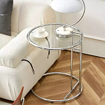 Дизайнерский журнальный стол круглый на стальном каркасе Fahek варинант исполнения - 2 | Loft Concept в Барнауле