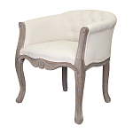 Кресло низкое в стиле прованс Бежевый Лен Louis French Armchair  варинант исполнения - 3 | Loft Concept в Барнауле