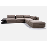 4-х местный Угловой модульный диван Zartаrn с приставным деревянным столиком варинант исполнения - 2 | Loft Concept в Барнауле