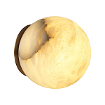 Настенно-потолочный светильник с плафоном в форме шара из алебастра Cryptocrystalline Stone варинант исполнения - 8 | Loft Concept в Барнауле