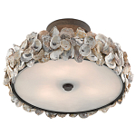 Потолочный светильник круглый с абажуром из устричных раковин Sea Ravens варинант исполнения - 3 | Loft Concept в Барнауле