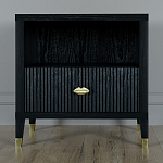 Прикроватная тумбочка с полкой Elsa Dreams Black варинант исполнения - 5 | Loft Concept в Барнауле