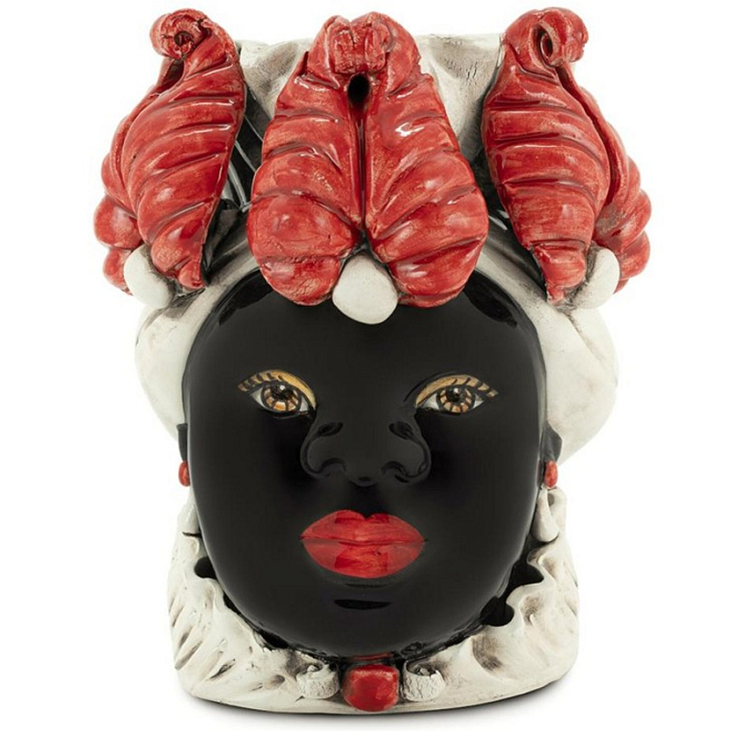 Ваза Vase Moro Lady Small New Черный Красный Бежевый Ваза Vase Moro Lady Small New Черный Красный Бежевый в Барнауле | Loft Concept