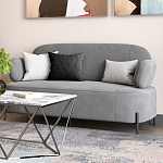 Диван в велюровой обивке серого цвета COLOR BLOCK варинант исполнения - 8 | Loft Concept в Барнауле