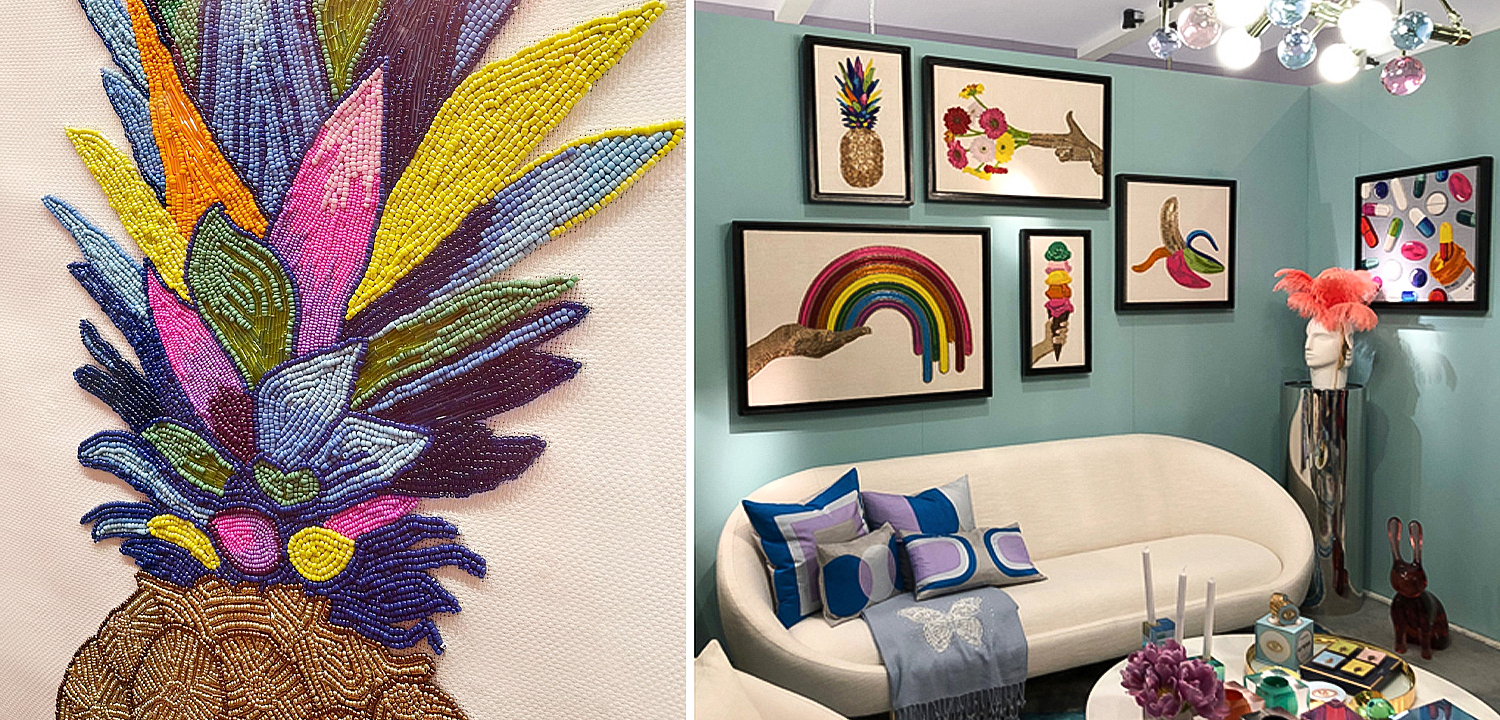 Панно PINEAPPLE BEADED WALL ART Панно PINEAPPLE BEADED WALL ART - Loft-Concept в Барнауле