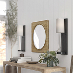 Бра на прозрачном штативе с тканевым абажуром в форме цилиндра Conciseness варинант исполнения - 5 | Loft Concept в Барнауле