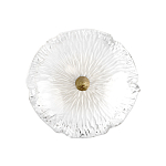 Бра в форме прозрачного стеклянного цветка с рельефной текстурой Textured Glass варинант исполнения - 3 | Loft Concept в Барнауле