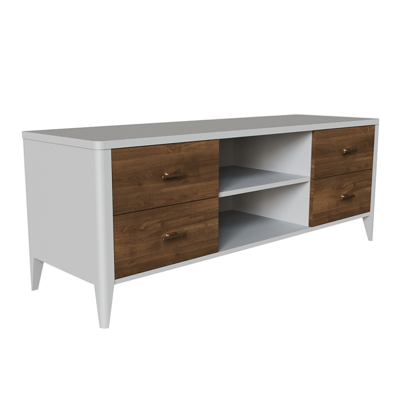 ТВ-тумба с 4-мя ящиками и полками Tasteful Furniture Слоновая кость ТВ-тумба с 4-мя ящиками и полками Tasteful Furniture Слоновая кость в Барнауле | Loft Concept