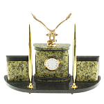 Настольный письменный набор из змеевика и бронзы с декором в виде орла Successful Leader варинант исполнения - 1 | Loft Concept в Барнауле